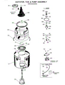 04 - Agitator, Tub, & Pump Assembly parts for Ge Washer WWC6630ABL from AppliancePartsPros.com