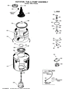 04 - Agitator, Tub, & Pump Assembly parts for Ge Washer WWC7190CBL from AppliancePartsPros.com