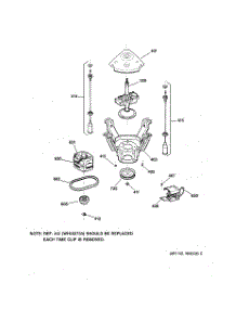 04 - Suspension, Pump & Drive Components parts for Ge Washer WCCB1030T4AC from AppliancePartsPros.com