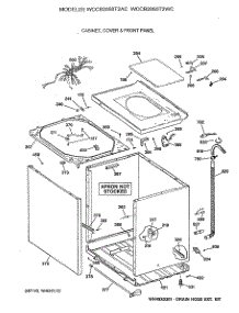 02 - Cabinet, Cover & Front Panel parts for Ge Washer WCCB2050T2AC from AppliancePartsPros.com