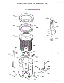03 - Tub, Basket & Agitator parts for Ge Washer WCCB1030T2WC from AppliancePartsPros.com