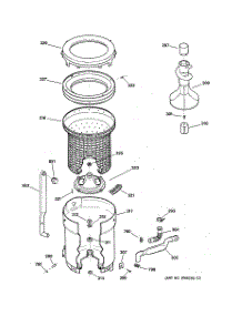 03 - Tub, Basket & Agitator parts for Ge Washer WCCB1030T8WC from AppliancePartsPros.com