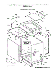 02 - Cabinet, Cover & Front Panel parts for Ge Washer WJSR2080T3AA from AppliancePartsPros.com