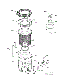 03 - Tub, Basket & Agitator parts for Ge Washer WCCD1030Y2AC from AppliancePartsPros.com