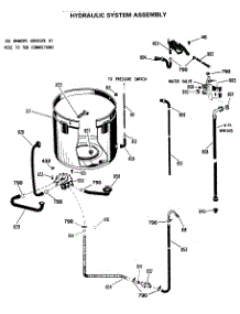 03 - Hydraulic System Assembly parts for Ge Washer WWC8000SAL from AppliancePartsPros.com