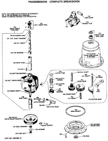 05 - Transmission - Complete Breakdown parts for Ge Washer WWC8000SAL from AppliancePartsPros.com