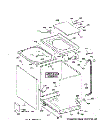 02 - Cabinet, Cover & Front Panel parts for Ge Washer WMSR2100T6AA from AppliancePartsPros.com