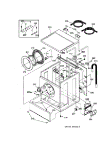 02 - Cabinet, Door & Top parts for Ge Washer WSXH208T0WB from AppliancePartsPros.com