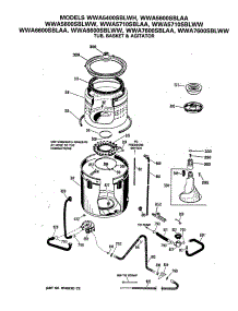 04 - Tub, Basket & Agitator parts for Ge Washer WWA5600SBLAA from AppliancePartsPros.com