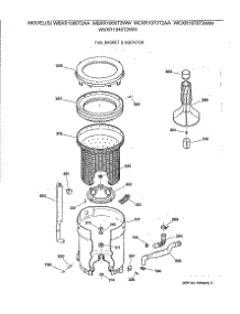 03 - Tub, Basket & Agitator parts for Ge Washer WCXR1070T2AA from AppliancePartsPros.com
