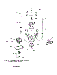 04 - Suspension, Pump & Drive Components parts for Ge Washer WPSR3120W2AA from AppliancePartsPros.com