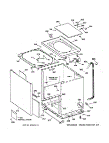 02 - Cabinet, Cover & Front Panel parts for Ge Washer WPSF4170W1AA from AppliancePartsPros.com