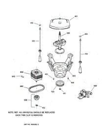 04 - Suspension, Pump & Drive Components parts for Ge Washer WPSP4170W1WW from AppliancePartsPros.com