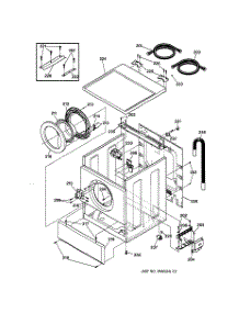 02 - Cabinet, Door & Top parts for Ge Washer WSXH208V1WW from AppliancePartsPros.com