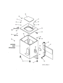02 - Cabinet Parts parts for Ge Washer WWLR3100VWW from AppliancePartsPros.com