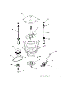 04 - Suspension, Pump & Drive Components parts for Ge Washer WWLR3100VWW from AppliancePartsPros.com