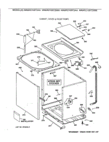 02 - Cabinet, Cover & Front Panel parts for Ge Washer WNXR2100T2WW from AppliancePartsPros.com