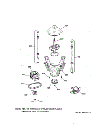 04 - Suspension, Pump & Drive Components parts for Ge Washer WCCB1030T5AC from AppliancePartsPros.com