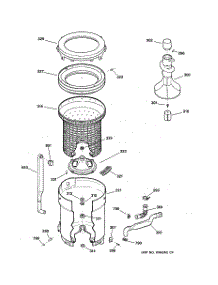 03 - Tub, Basket & Agitator parts for Ge Washer WCCB1030TAWC from AppliancePartsPros.com
