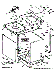 Cabinet, Cover & Front Panel parts for Ge Washer WCCB2050TAWC from AppliancePartsPros.com