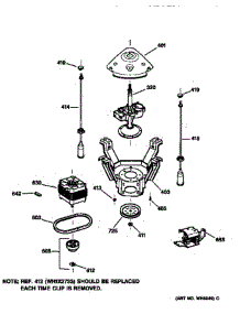 Suspension, Pump & Drive Components parts for Ge Washer WCCB2050TAWC from AppliancePartsPros.com