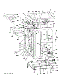 02 - Cabinet & Top Panel parts for Ge Washer GFAN1000L2WW from AppliancePartsPros.com
