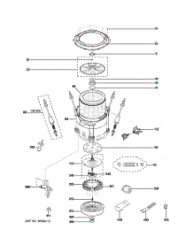03 - Tub & Motor parts for Ge Washer PTWN8055M0MS from AppliancePartsPros.com