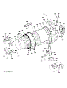04 - Tub & Motor parts for Ge Washer WBVH5300K3WW from AppliancePartsPros.com