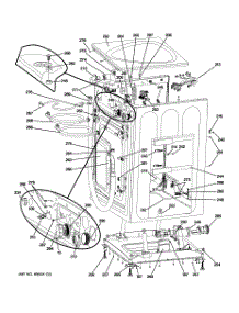 02 - Cabinet & Top Panel parts for Ge Washer PFWS4600L0WW from AppliancePartsPros.com