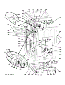 02 - Cabinet & Top Panel parts for Ge Washer PFWS4605L0MV from AppliancePartsPros.com