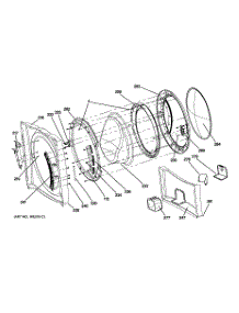 03 - Front Panel & Door parts for Ge Washer GFWH3400L0WW from AppliancePartsPros.com