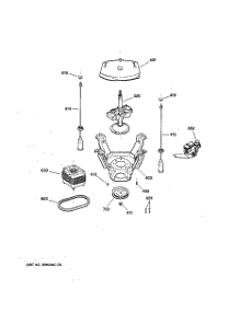 04 - Suspension, Pump & Drive Components parts for Ge Washer WDSR2080G6WW from AppliancePartsPros.com