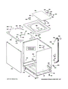 02 - Cabinet, Cover & Front Panel parts for Ge Washer WJSR4160G6WW from AppliancePartsPros.com