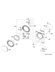 03 - Front Panel & Door parts for Ge Washer WCVH4800K0WW from AppliancePartsPros.com