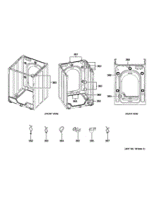 05 - Fasteners parts for Ge Washer WCVH4815K0MS from AppliancePartsPros.com