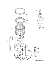 03 - Tub, Basket & Agitator parts for Ge Washer GWRE6270K0WW from AppliancePartsPros.com
