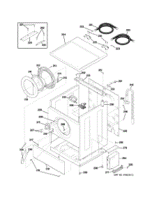 02 - Cabinet, Door & Lid parts for Ge Washer WSXH208H2WW from AppliancePartsPros.com