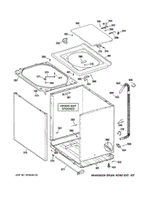 02 - Cabinet, Cover & Front Panel parts for Ge Washer WCSR2090DGWW from AppliancePartsPros.com