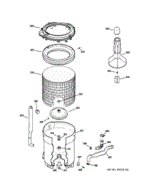 03 - Tub, Basket & Agitator parts for Ge Washer S2100G0WW from AppliancePartsPros.com