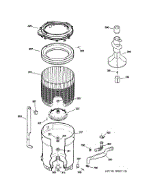 03 - Tub, Basket & Agitator parts for Ge Washer WBSR3000F0WS from AppliancePartsPros.com