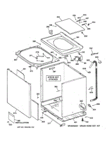 02 - Cabinet, Cover & Front Panel parts for Ge Washer WISR106DTBWW from AppliancePartsPros.com