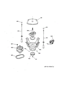 04 - Suspension, Pump & Drive Components parts for Ge Washer WJSR4160D2CC from AppliancePartsPros.com