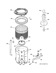 03 - Tub, Basket & Agitator parts for Ge Washer WCCD2050F3WC from AppliancePartsPros.com