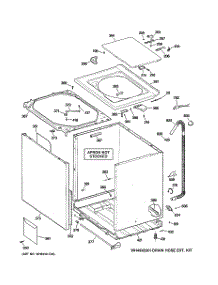02 - Cabinet, Cover & Front Panel parts for Ge Washer WISR409DGBWW from AppliancePartsPros.com
