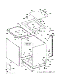 02 - Cabinet, Cover & Front Panel parts for Ge Washer WISR309DGBWW from AppliancePartsPros.com