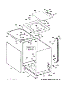 02 - Cabinet, Cover & Front Panel parts for Ge Washer S3700E6WW from AppliancePartsPros.com