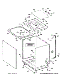 02 - Cabinet, Cover & Front Panel parts for Ge Washer WSERE526F2WW from AppliancePartsPros.com
