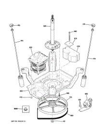 04 - Suspension, Pump & Drive Components parts for Ge Washer WJRR4170E6WW from AppliancePartsPros.com