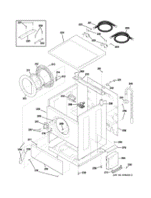 02 - Cabinet, Door & Top parts for Ge Washer WSXH208F1WW from AppliancePartsPros.com