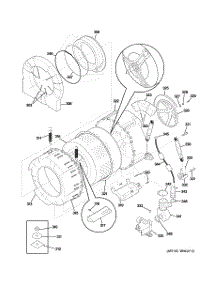 03 - Tub & Motor parts for Ge Washer WSXH208F0WW from AppliancePartsPros.com